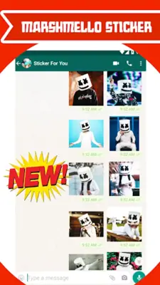 Marshmello Stickers for Whatsa android App screenshot 0